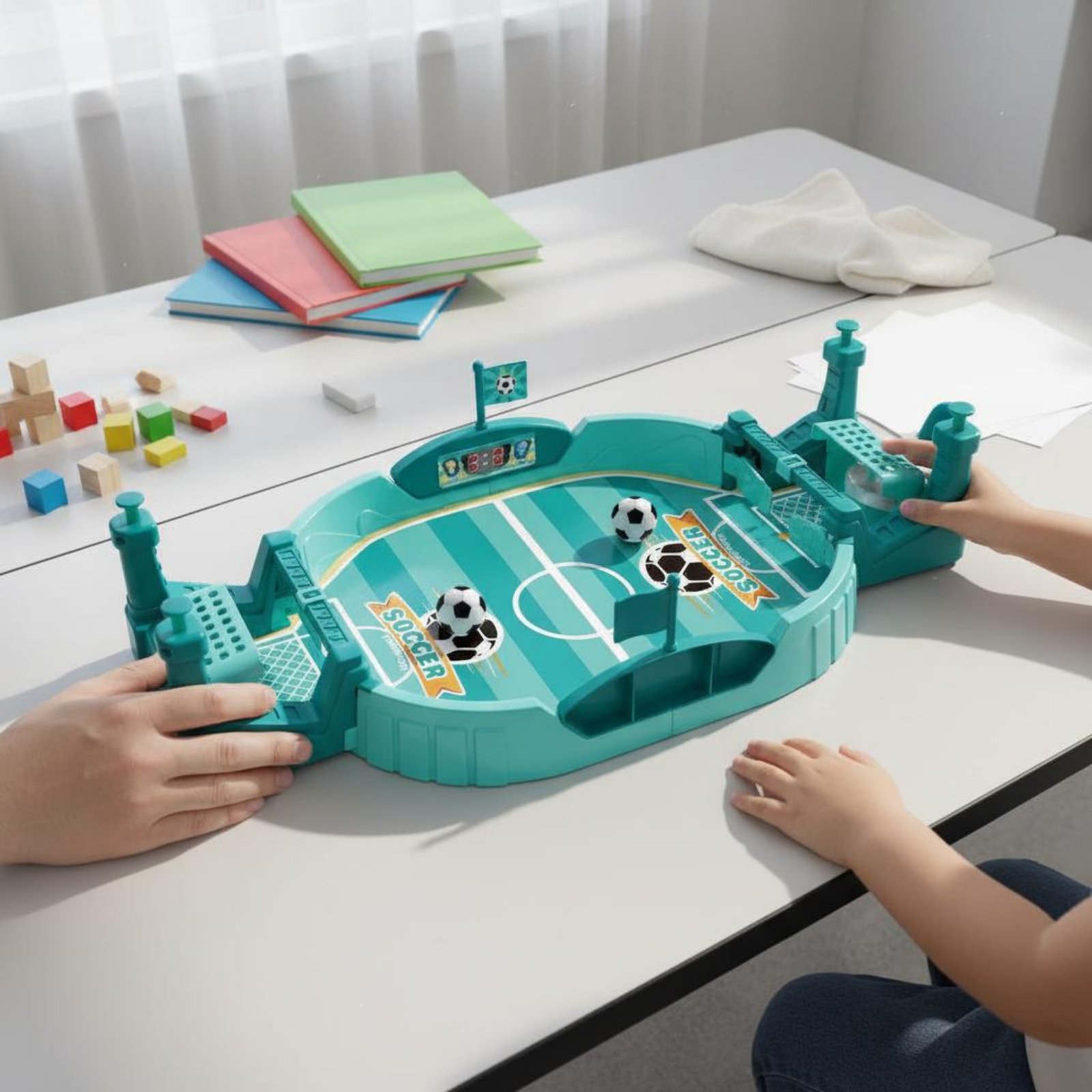 Party Games Mini - 2-Persoons Voetbalspel voor Kinderen, Verbeterd de