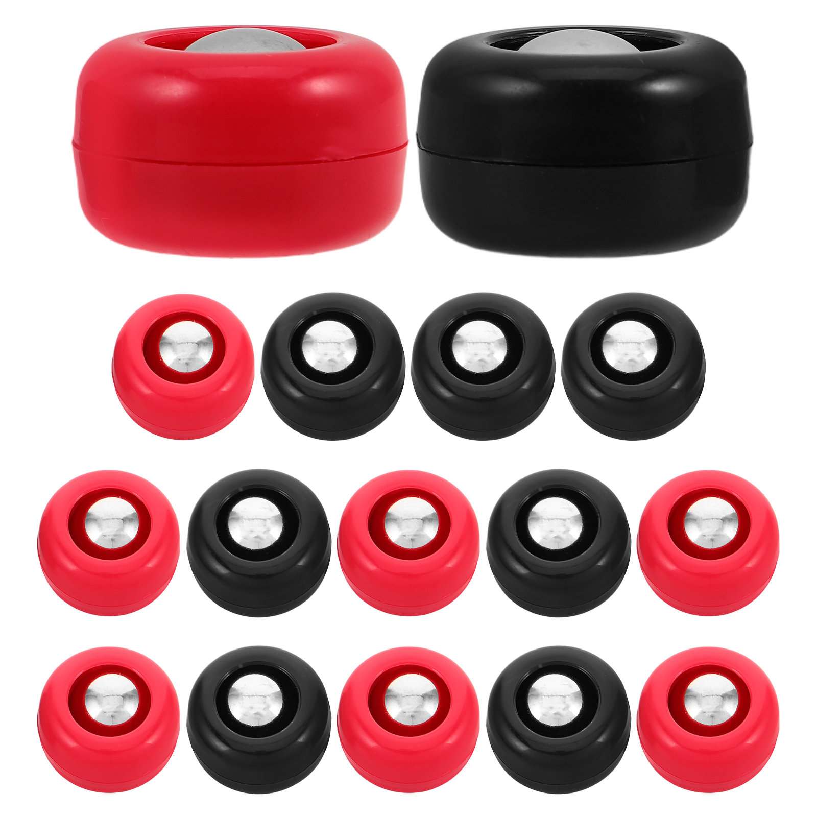 Party Games Mini - 16-delige set tafelblad-shuffleboard-curlingpucks, mini-rollen, accessoires voor