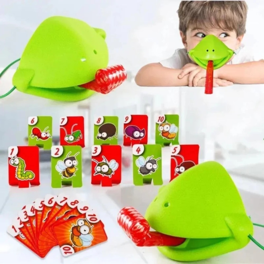 Party Games Board Game - Kikker Hagedis Masker Kwispelende Tong Likkaarten