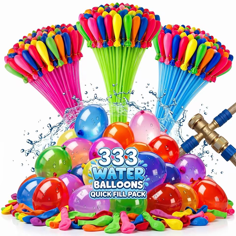 Quick Games Party - 333 Stuks Quick Fill Waterballonnen Zelfbindende