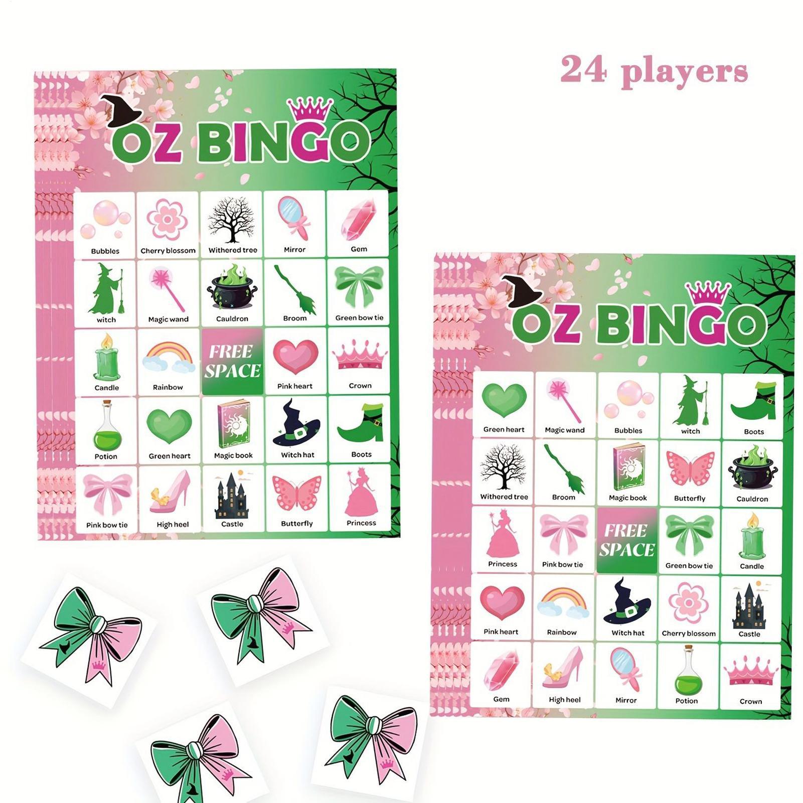 Party Games Kids And Adults - Halloween Bingospel voor kinderen, volwassenen, 24-kaarten,