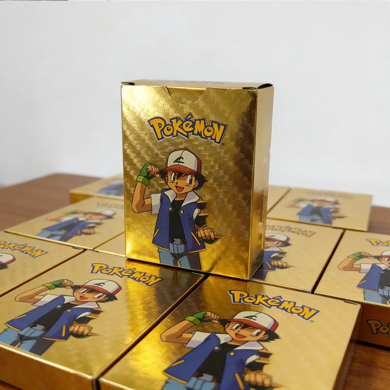 Party Games Board Game - 55PCS Pokemon Kaarten Vmax GX Goudfolie