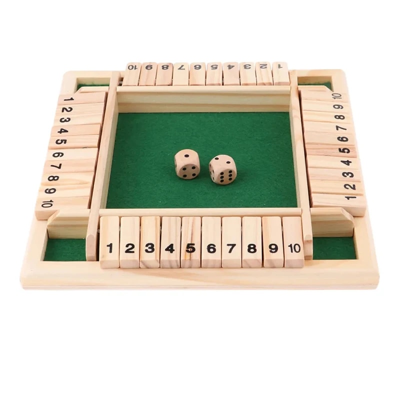 Party Games Adults Drinking - Deluxe vierzijdige 10-nummers Shut The Box