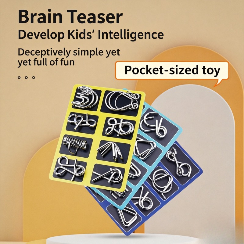8-delige metalen puzzelset, kl - Party Games Board Game recensie en prijs