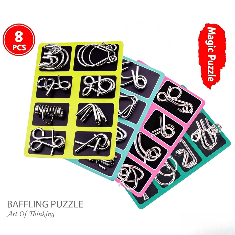 8-delige metalen puzzelset, kl - Party Games Board Game recensie en prijs