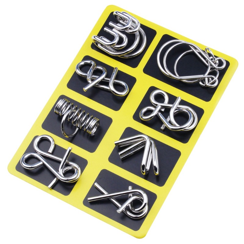 8-delige metalen puzzelset, kl - Party Games Board Game recensie en prijs
