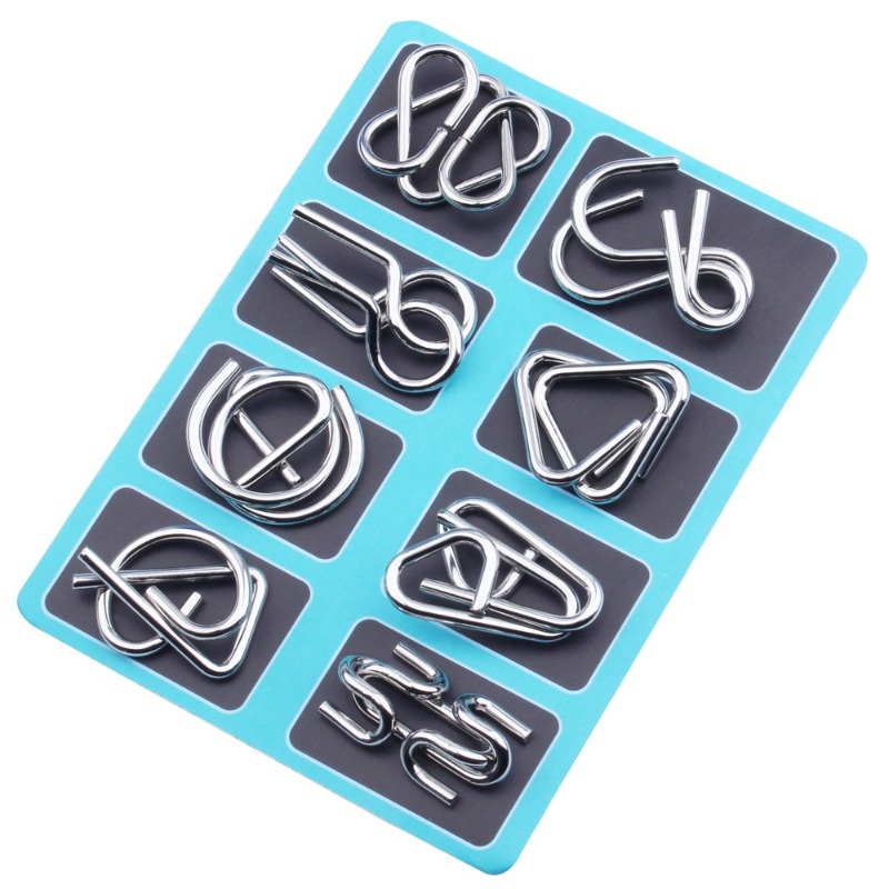 8-delige metalen puzzelset, kl - Party Games Board Game recensie en prijs