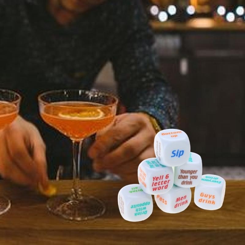 6 Stuks 25mm Wijn Dices Fun Pa - Party Games Adults Drinking recensie en prijs