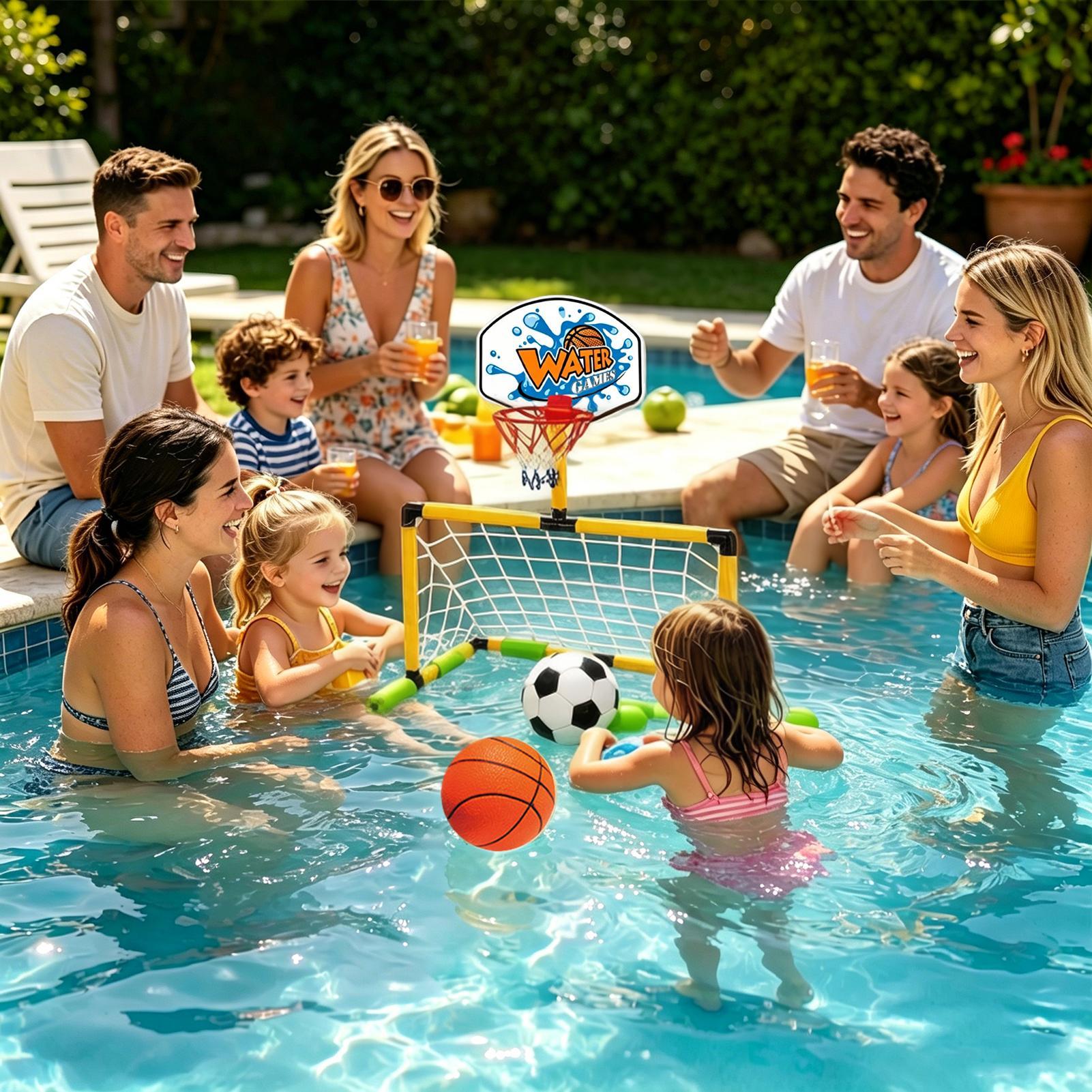 Zwembadbasketbalring 2-in-1 vo - Party Games Kids And Adults recensie en prijs