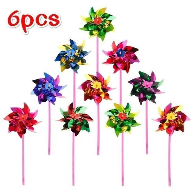 6-delig plastic windmolen pinw - Games Garden Party recensie en prijs