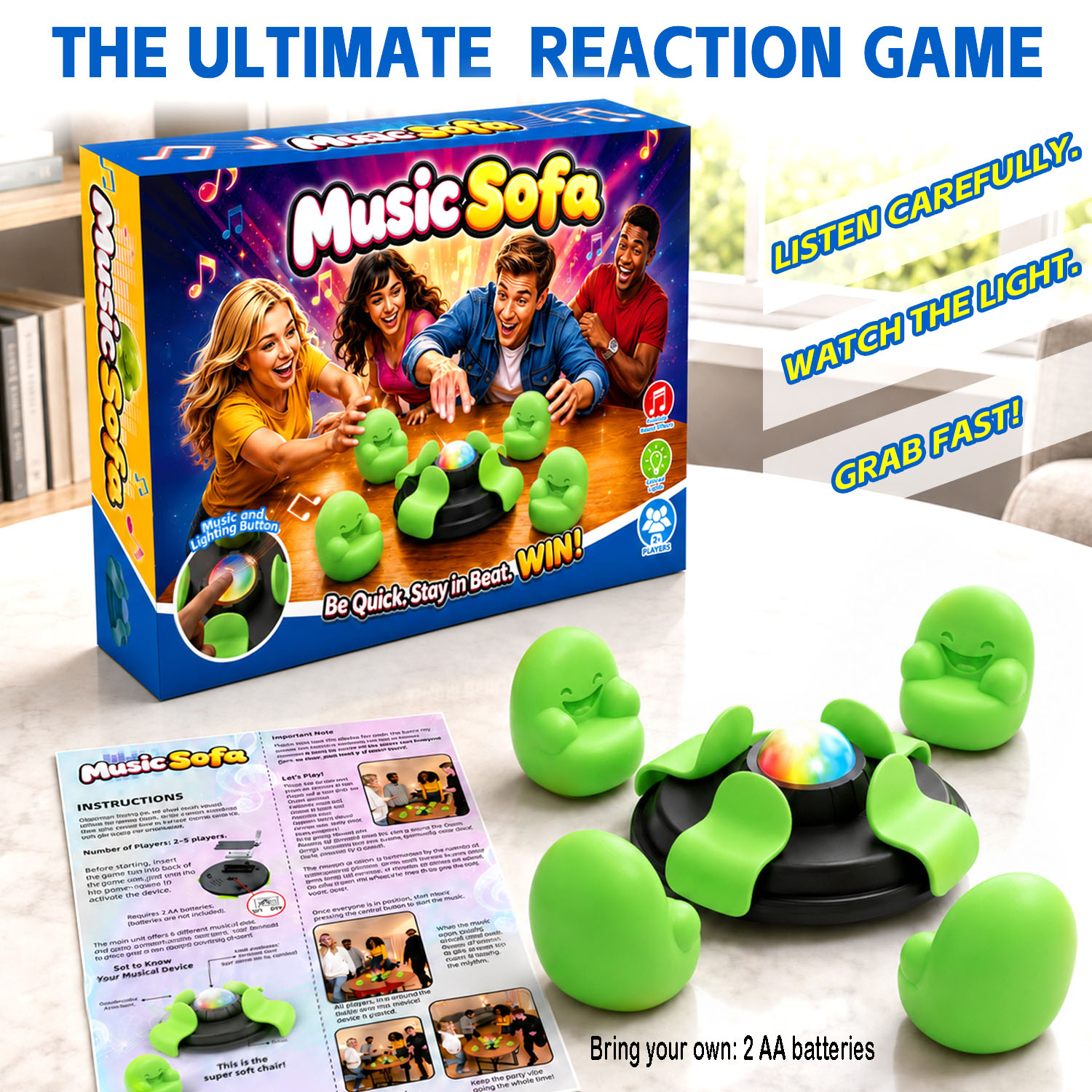 Muzikale stoel voor kinderen,  - Quick Games Party recensie en prijs