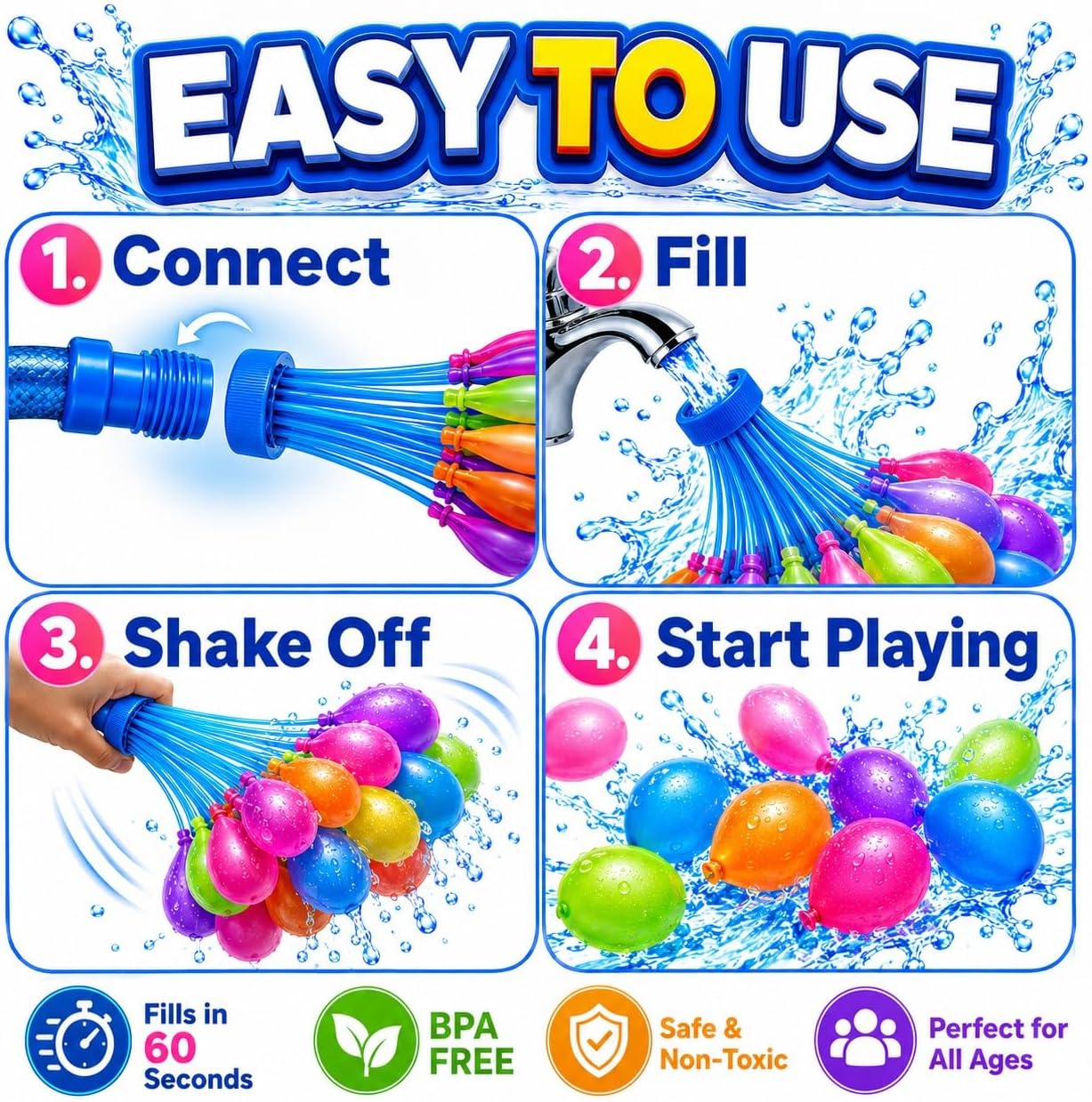 Waterballonnen snel te vullen  - Quick Games Party recensie en prijs
