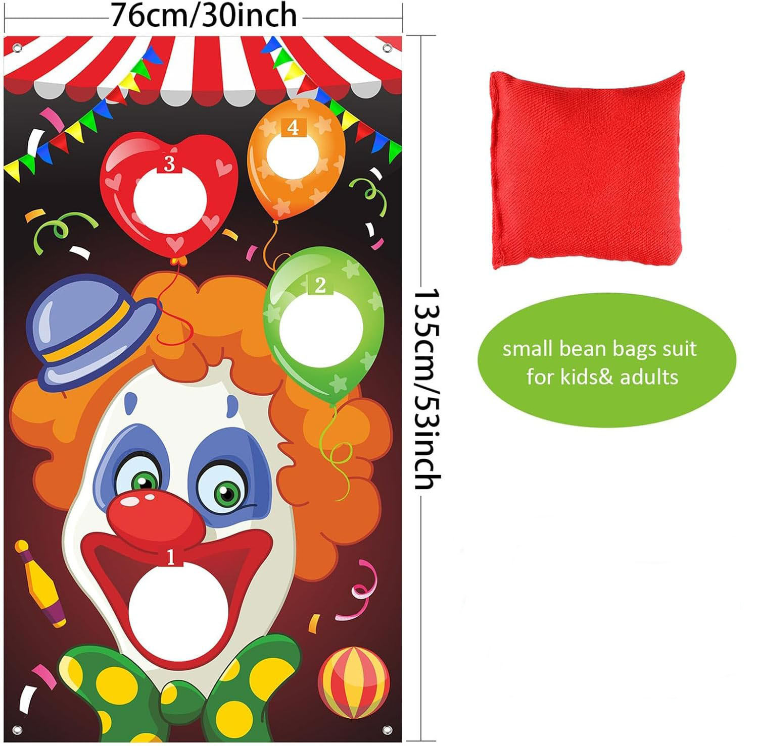 Carnaval Toss Games Banner met - Party Games Kids And Adults recensie en prijs
