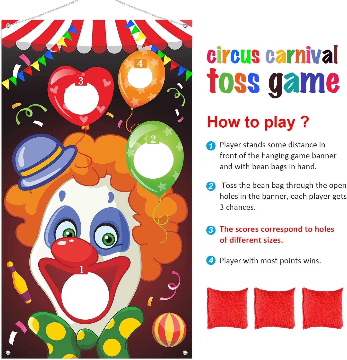 Carnaval Toss Games Banner met - Party Games Kids And Adults recensie en prijs